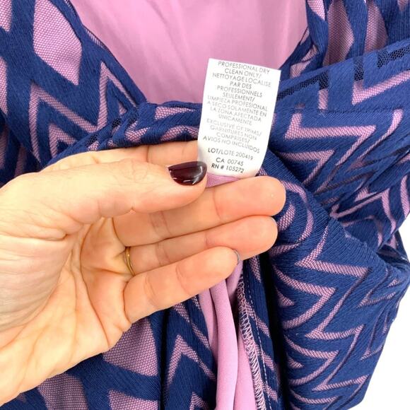 JS Collections Linda Cap Sleeve Column Gown Blue Size 4 NWOT $268 MSRP - Picture 9 of 11